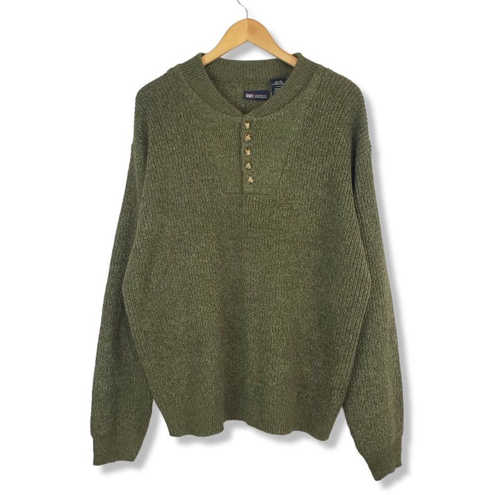 Faded Glory Green Knit Pull-over Sweater Size Mens XL NWT